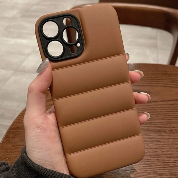 Brown Puffer IPhone Case - Picture 3 of 5